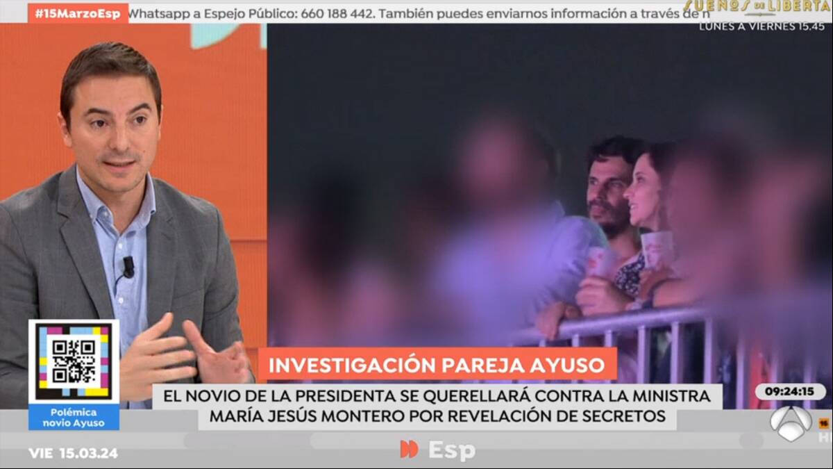 El líder del PSOE en Madrid, Juan Lobato, durante el programa 'Espejo Público' de Antena 3.
