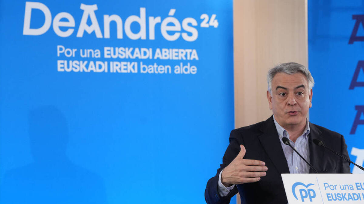 El presidente del PP vasco y candidato a Lehendakari, Javier de Andrés