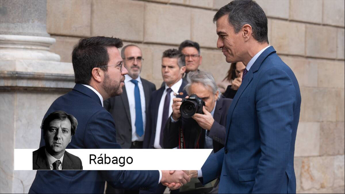 El presidente de Cataluña, Pere Aragonés, recibe al presidente del Gobierno y líder del PSOE, Pedro Sánchez.