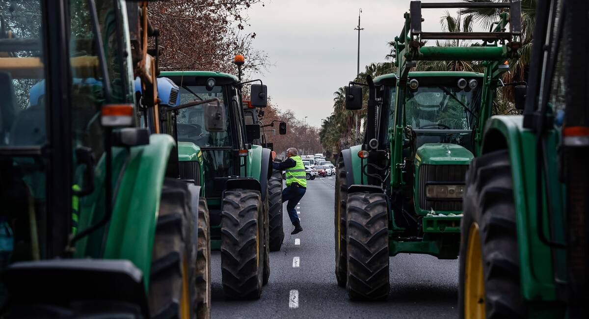 Protesta de agricultores en València