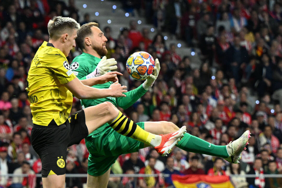 Atlético de Madrid y Borussia Dortmund en  cuartos de finales jugados en el Metropolitano.