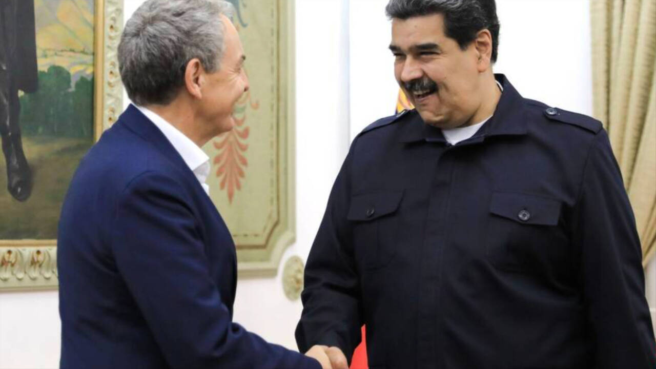 Zapatero y Maduro, en una de sus últimas reuniones en Caracas.