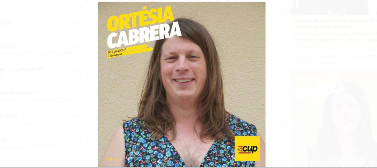 Ortésia Cabrera, candidata de la CUP
