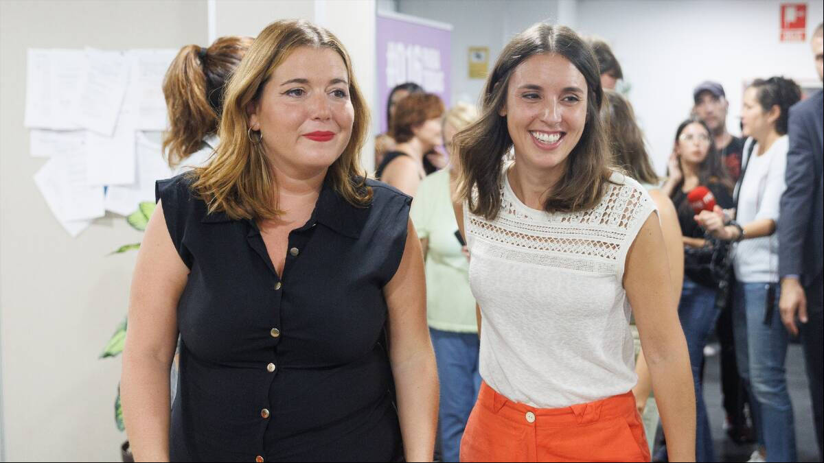 La ex secretaria de Estado de Igualdad, Ángela Rodríguez 'Pam', y la ex ministra de Igualdad, Irene Montero.