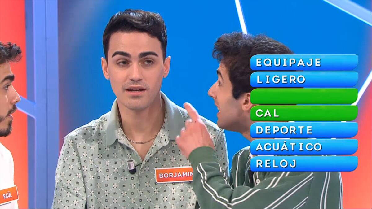 Borjamina durante uno de los programas de 'Reacción en cadena' de Telecinco.