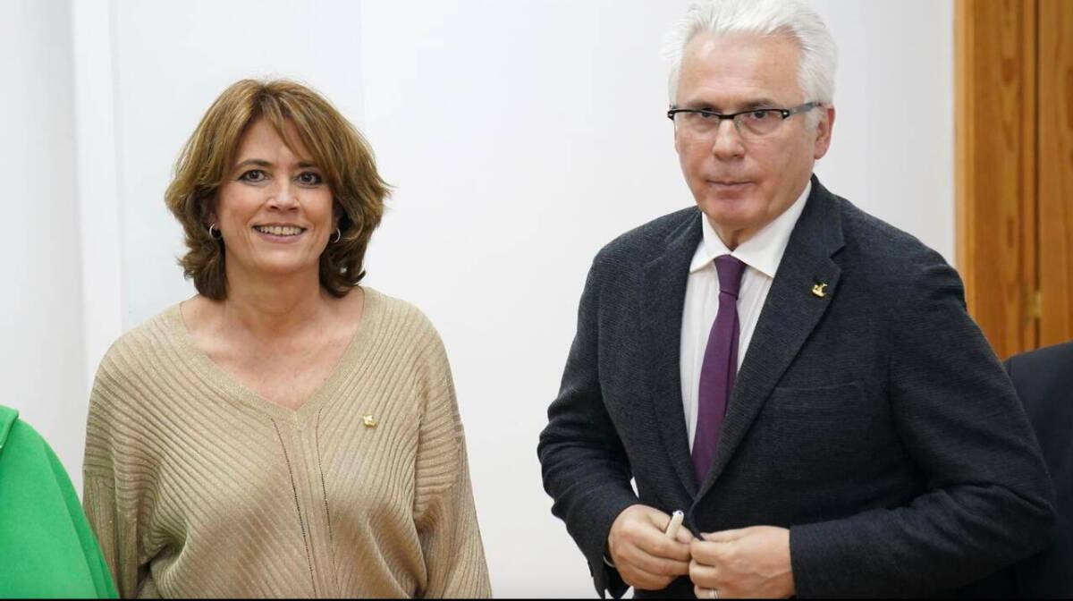 Baltasar Garzón junto a la ex ministra Dolores Delgado