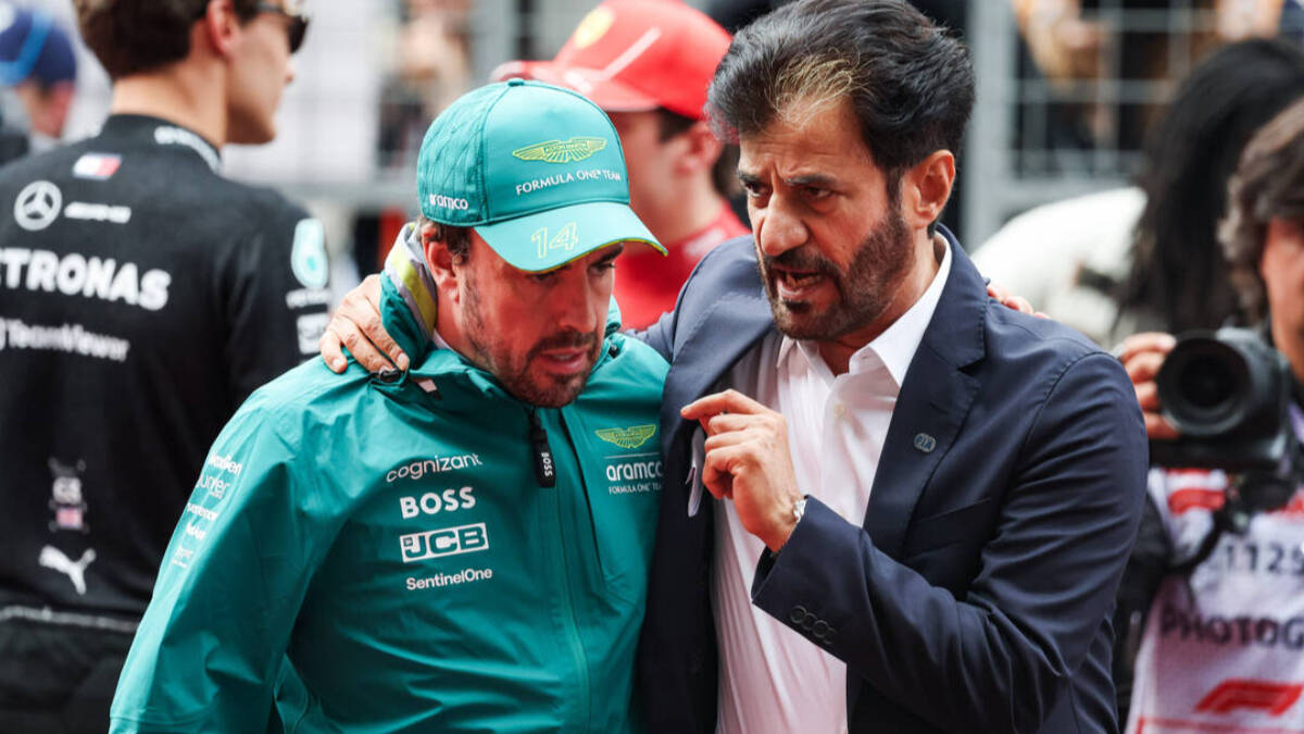 Fernando Alonso, junto a Mohammed ben Sulayem.