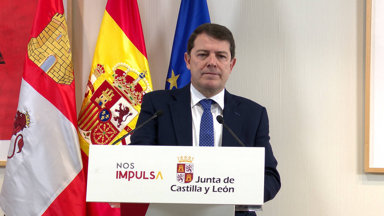 El presidente de la Junta de Castilla y León, Alfonso Fernández Mañueco.
